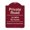 Signmission Designer Series-Private Road 10 Mph No Outlet Residents And Guests Only, 24" H, BU-1824-9772 A-DES-BU-1824-9772 - alternate 1